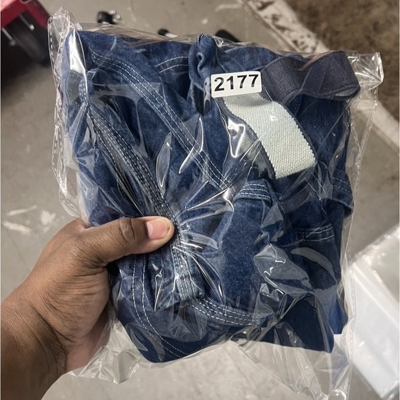 Carhartt R08 DNM Denim Dungaree Work Jeans Mens 38x30 Relaxed Fit Heavyweight - Picture 7 of 7